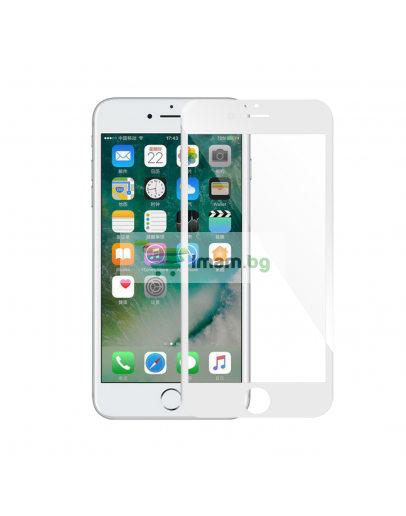 Стъклен протектор Mocoson Nano Flexible, за iPhone 6, 5D, 0.3 mm, Бял - 52533