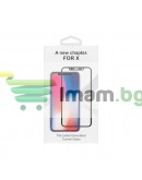 Стъклен протектор за целия дисплей No brand, за iPhone X / XS / 11 Pro, 5D, 0.3 mm, Бял - 52374
