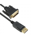 Кабел DeTech DP DVI M/M, 14+1 cooper, 3м, Черен - 18277