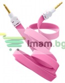 Аудио кабел DeTech 3.5mm М/М, Flat, 1m -18235