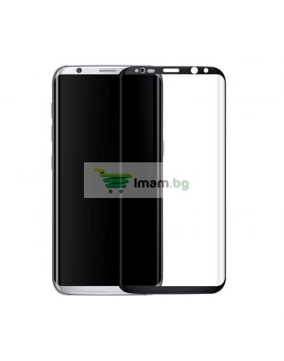 Стъклен протектор, No brand, За Samsung Galaxy S8 Plus, Full glue, 0.3mm, Черен - 52428