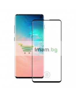 Стъклен протектор за целия екран No brand, За Samsung Galaxy S10, 6D, Full glue, 0.3mm, Черен - 52522