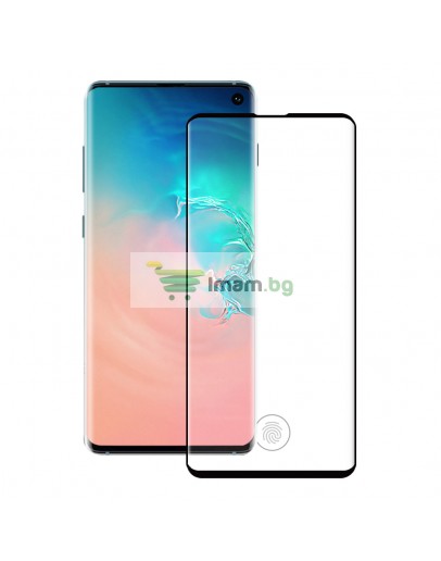 Стъклен протектор за целия екран No brand, За Samsung Galaxy S10, 6D, Full glue, 0.3mm, Черен - 52522