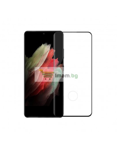 Стъклен протектор за целия екран No brand, За Samsung Galaxy S21 Plus, 3D, 0.3mm, Черен - 52655