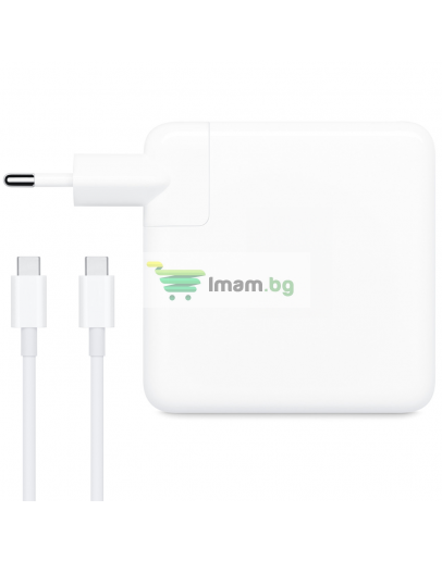 Адаптер DeTech, За Apple, 87W, Type-C, Бял - 353