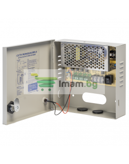 Импулсен захранващ блок No brand, 12V/5A, 4 Изхода, Метална кутия, Сив - 342