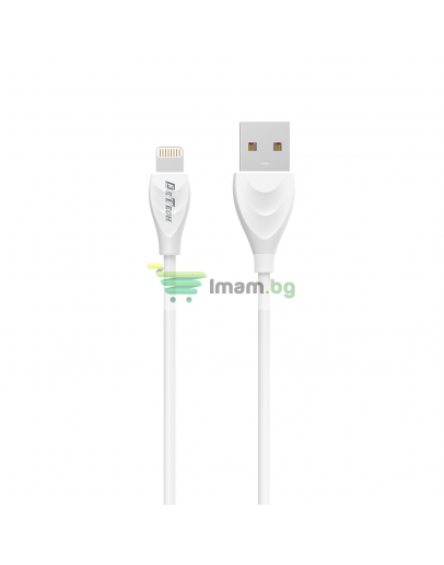 Кабел за данни DeTech DE-24i, Lightning (iPhone 5/6/7/SE), 1.0m, Бял - 14127