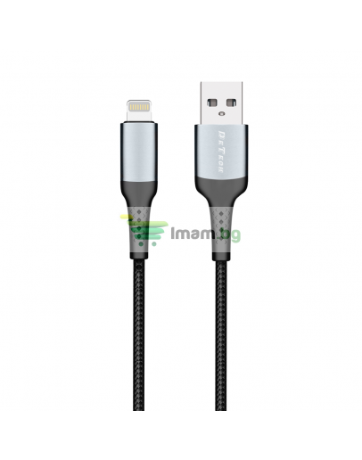 Кабел за данни DeTech DE-43i3, Lightning, 3.0m, Черен - 40263