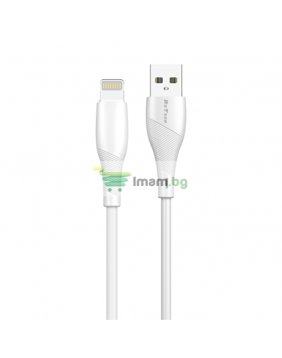Кабел за данни DeTech DE-44i3, Lightning, 3.0m, Бял - 40271
