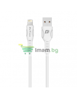 Кабел за данни DeTech DE-C27i, Lightning (iPhone 5/6/7/SE), 1.0m, Бял - 40110