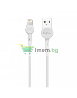 Кабел за данни DeTech DE-C35i, Lightning, 1.0m, Бял - 40189