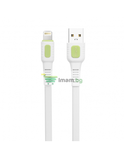 Кабел за данни DeTech DE-C36i, Lightning, 1.0m, Бял - 40192