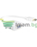 Преходник No brand, HDMI M - VGA F, 0.15м, Бял - 18153 Преходник No brand, HDMI M - VGA F, 0.15м, Бял - 18153