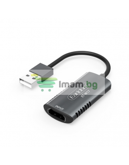 Външна Capture карта Earldom ET-W17,USB, HDMI, Full HD, Сив - 40233