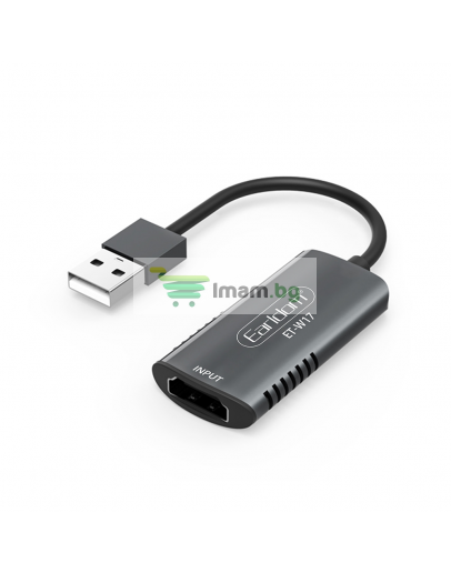 Външна Capture карта Earldom ET-W17,USB, HDMI, Full HD, Сив - 40233