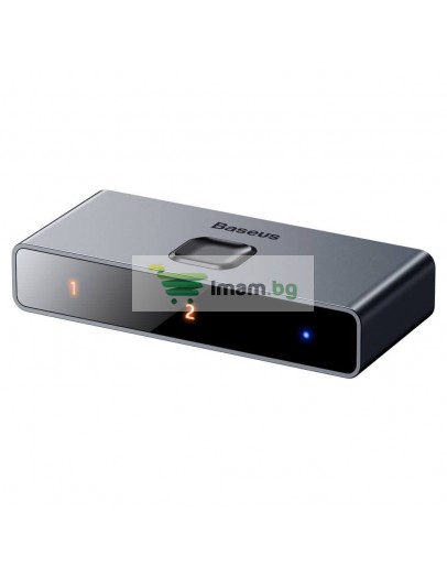 HDMI сплитер Baseus Matrix, 4K, Двупосочен, Сив - 40393