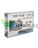 Сплитер HDMI към 8 HDMI (1.3 v),със захранване No brand- 18264