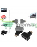 HDMI удължител, No brand, През LAN CAT-5e/6, Черен - 17165
