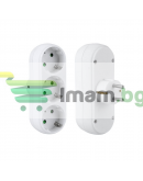 Разклонител No brand, 3 Гнезда, 220V, Без кабел, Бял - 17707