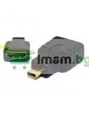 Преходник DeTech HDMI F - Micro Hdmi M, Черен - 17120