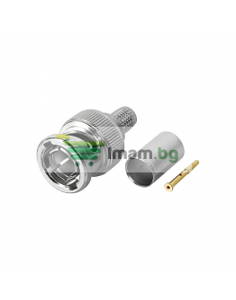 Конектор DeTech, BNC M, RG6, 75Ohm, 10бр. - 17169