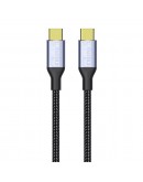Кабел DeTech, Type-C - Type-C, 100W, 4K, 20GB/s, PD, 1.0m, Черен - 18382 Кабел DeTech, Type-C - Type-C, 100W, 4K, 20GB/s, PD, 1.0m, Черен - 18382
