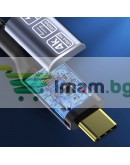 Кабел DeTech, Type-C - Type-C, 100W, 4K, 20GB/s, PD, 1.0m, Черен - 18382 Кабел DeTech, Type-C - Type-C, 100W, 4K, 20GB/s, PD, 1.0m, Черен - 18382