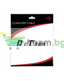 Кабел DeTech, Type-C - Type-C, 100W, 4K, 20GB/s, PD, 2.0m, Черен - 18383
