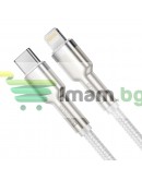Кабел за данни Baseus Cafule, Type-C - Lightning, 20W, 1.0m, Бял - 40476