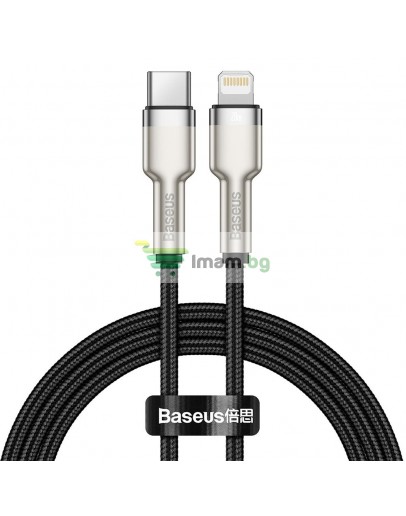 Кабел за данни Baseus Cafule, Type-C - Lightning, 20W, 1.0m, Черен - 40475