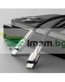Кабел за данни Baseus Cafule, Type-C - Lightning, 20W, 1.0m, Черен - 40475