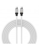 Кабел за данни Baseus CoolPlay, Type-C - Type-C, 100W, PD, 2.0m, Бял - 40444 Кабел за данни Baseus CoolPlay, Type-C - Type-C, 100W, PD, 2.0m, Бял - 40444