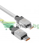 Кабел за данни Baseus CoolPlay, Type-C - Type-C, 100W, PD, 2.0m, Бял - 40444 Кабел за данни Baseus CoolPlay, Type-C - Type-C, 100W, PD, 2.0m, Бял - 40444