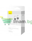 Кабел за данни Baseus CoolPlay, Type-C - Type-C, 100W, PD, 2.0m, Бял - 40444 Кабел за данни Baseus CoolPlay, Type-C - Type-C, 100W, PD, 2.0m, Бял - 40444