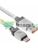 Кабел за данни Baseus CoolPlay, Type-C, 100W, 2.0m, Бял - 40448 Кабел за данни Baseus CoolPlay, Type-C, 100W, 2.0m, Бял - 40448