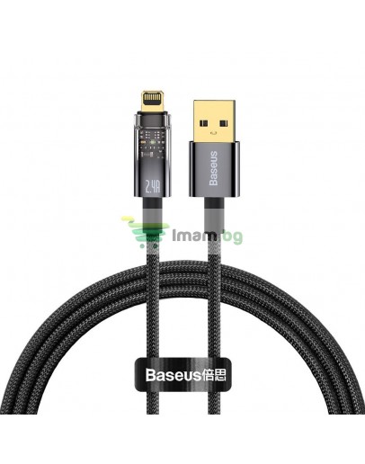 Кабел за данни Baseus Explorer, Lightning, 1.0m, Черен - 40462