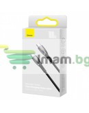 Кабел за данни Baseus Glimmer, Type-C - Type-C, 100W, PD, 1.0m, Син - 40484 Кабел за данни Baseus Glimmer, Type-C - Type-C, 100W, PD, 1.0m, Син - 40484