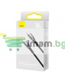 Кабел за данни Baseus Glimmer, Type-C - Type-C, 100W, PD, 1.0m, Черен - 40483 Кабел за данни Baseus Glimmer, Type-C - Type-C, 100W, PD, 1.0m, Черен - 40483