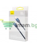 Кабел за данни Baseus Glimmer, Type-C, 100W, 1.0m, Син - 40481 Кабел за данни Baseus Glimmer, Type-C, 100W, 1.0m, Син - 40481
