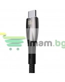 Кабел за данни Baseus Glimmer, Type-C, 100W, 1.0m, Черен - 40480