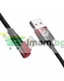 Кабел за данни Baseus MVP 2 Elbow, Lightning, 1.0m, Черен - 40461