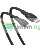 Кабел за данни Baseus Pudding, Type-C - Lightning, 20W, 2.0m, Черен - 40435