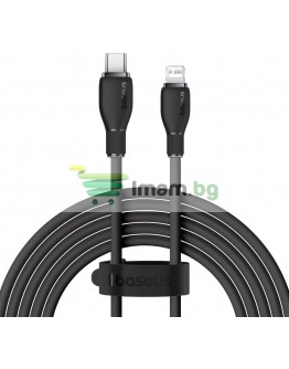 Кабел за данни Baseus Pudding, Type-C - Lightning, 20W, 2.0m, Черен - 40435