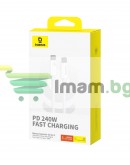 Кабел за данни Baseus Superior 2, Type-C - Type-C, 100W, PD, 1.0m, Бял - 40419 Кабел за данни Baseus Superior 2, Type-C - Type-C, 100W, PD, 1.0m, Бял - 40419