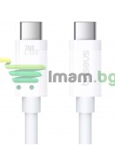 Кабел за данни Baseus Superior 2, Type-C - Type-C, 100W, PD, 1.0m, Бял - 40419 Кабел за данни Baseus Superior 2, Type-C - Type-C, 100W, PD, 1.0m, Бял - 40419