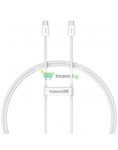 Кабел за данни Baseus Superior 2, Type-C - Type-C, 100W, PD, 2.0m, Бял - 40420