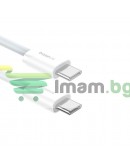 Кабел за данни Baseus Superior 2, Type-C - Type-C, 30W, PD, 1.0m, Бял - 40422 Кабел за данни Baseus Superior 2, Type-C - Type-C, 30W, PD, 1.0m, Бял - 40422