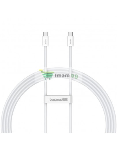 Кабел за данни Baseus Superior 2, Type-C - Type-C, 30W, PD, 2.0m, Бял - 40423