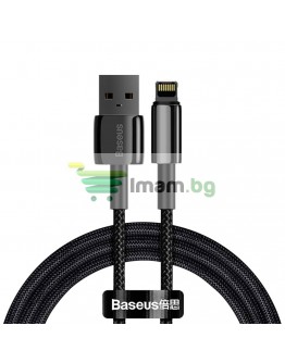 Кабел за данни Baseus Tungsten Gold, Lightning, 1.0m, Черен - 40472