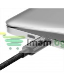 Кабел за данни Baseus Tungsten Gold, Type-C - Type-C, 240W, 1.0m, Черен - 40455 Кабел за данни Baseus Tungsten Gold, Type-C - Type-C, 240W, 1.0m, Черен - 40455